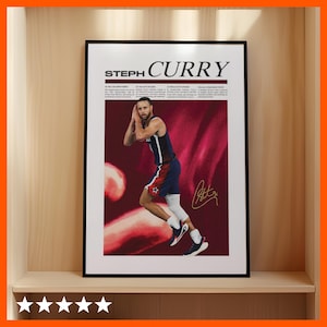 Pôster inspirado em Stephen Curry, Pôster inspirado em jornal, Pôster inspirado em revista, Golden State Warriors, Pôster de basquete, Pôster esportivo