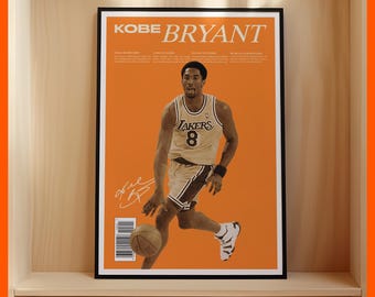 Kobe Bryant Lakers Poster: Newspaper Style Art Print (Digital Download)