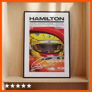 Lewis Hamilton Poster, F1 Poster, Ferrari Poster, Lewis Hamilton, Race Poster, Sports Poster,