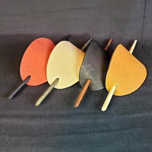 Leather Barrette and Stick