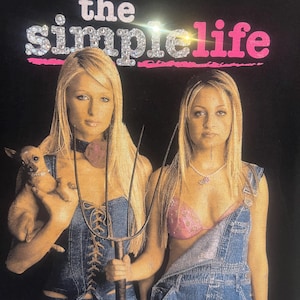 Rhinestone The Simple Life T-Shirt, Paris and Nicole, Paris Hilton T-Shirt, Nicole Richie T-Shirt, Bedazzled, Rhinestones