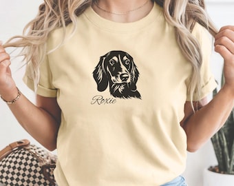 Custom Dachshund Comfort Colors Shirt: Personalized Doxie Dog Mom Tee