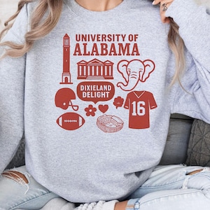 University of Alabama Sweatshirt, Bama Football Sweatshirt, Alabama Crimson Tide, Mama Alumni Gift, Crimson Tide, Alabama Football