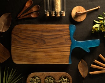 Handcrafted Wooden cutting board teak Wood Chopping board | Thick Wooden Kitchen Chopping Board for Meat, Cheese and Vegetables