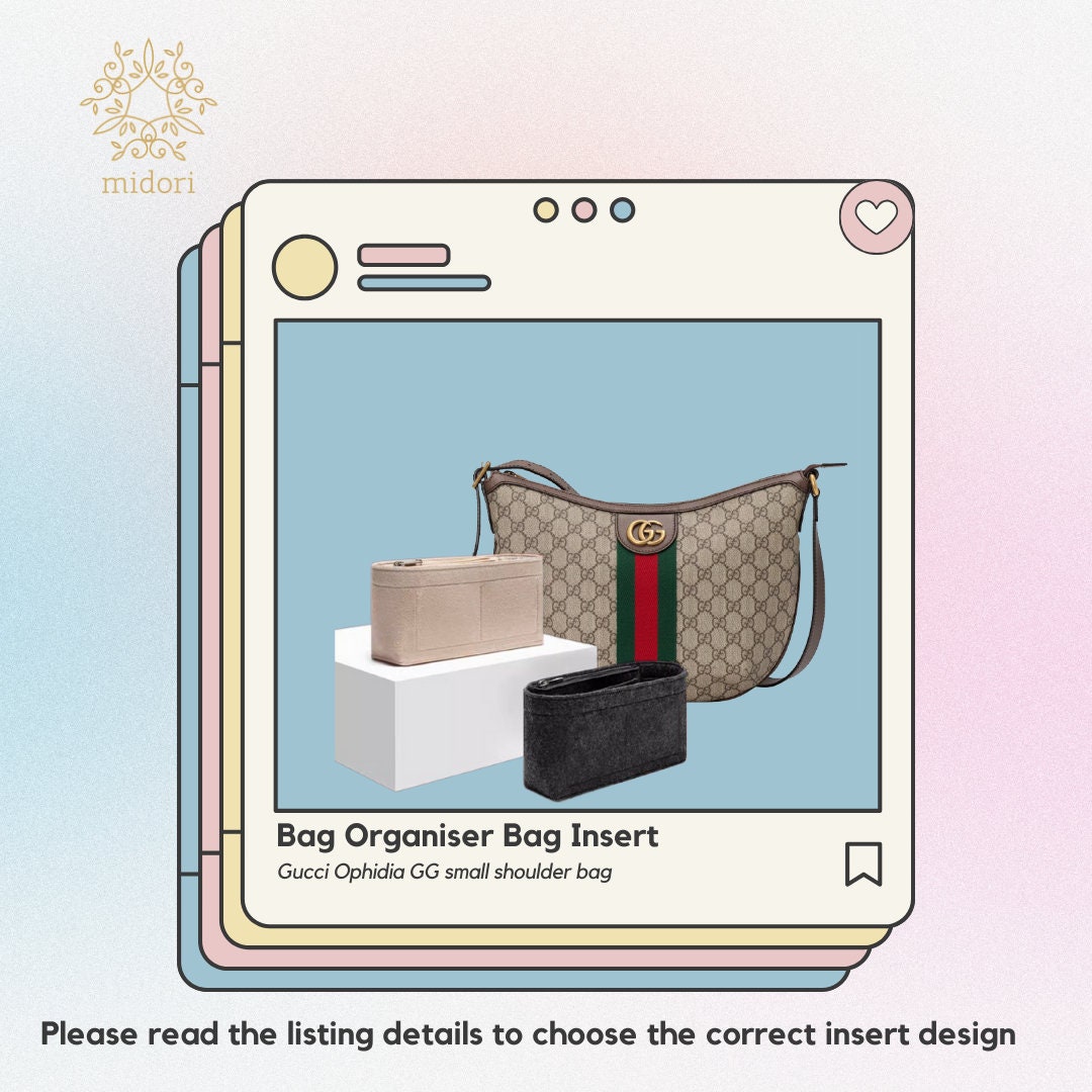 Lckaey Bag Organizer for Gucci Ophidia GG Medium Tote Bag Insert Organizer with Chains Bag Insert 3010khaki-B