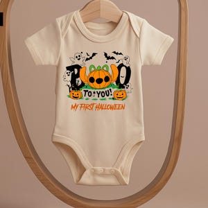 My First Halloween Baby Bodysuit,Cute Pumpkin,Ghost, Boo, Grogu, to the turtle, My car Halloween baby Bodysuit,Baby Gift, baby girl and boy