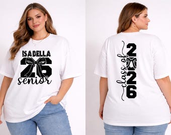 Custom Senior 2026 Mom Shirt, Graduation Gift