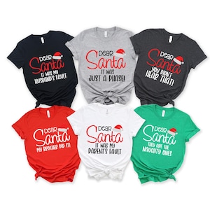 Custom Dear Santa Shirt, Christmas Funny Matching Dear Santa Shirt, Christmas Sarcastic Crew Shirt, Christmas Pajamas, Shirt For Man