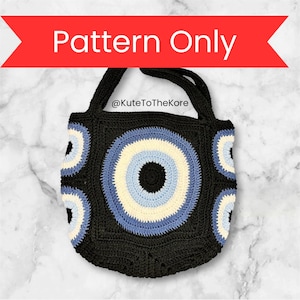 Patrón de bolso de crochet con forma de ojo malvado