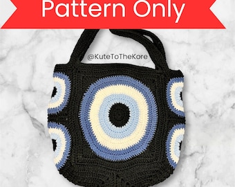 Crochet Evil Eye Bag Purse Pattern