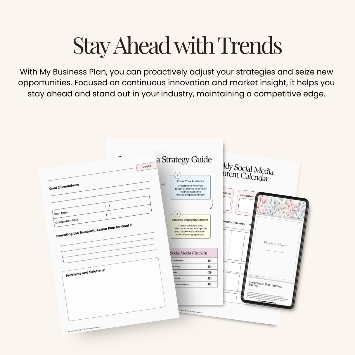 Professional Business Planner Printable, Digital for Entrepreneurs ...