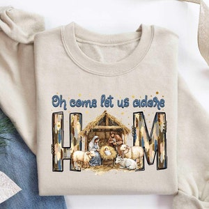 Nativity Scene Sweater, Christian Christmas Sweatshirt, Christmas Nativity Shirt, True Story Nativity, Religious Christmas Gifts, Jesus Tee