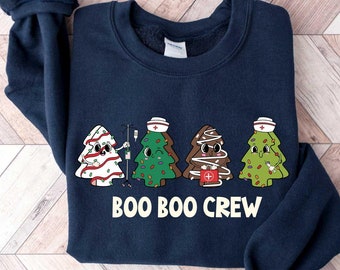 Christmas Cake Tree Nurse Crew Sweatshirt, Christmas Nursing Sweater, Nurse Life Christmas Shirt, School Nurse Christmas, Christmas Nurse