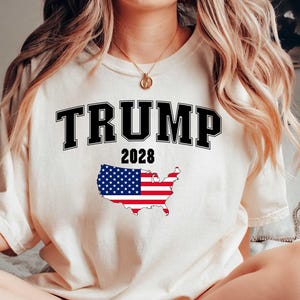 Trump 2028 Shirt, Rewrite the Rules Tee, American Flag Pro Trump T-Shirt,2028 President American Crewneck,USA Election Republican Gift Shirt