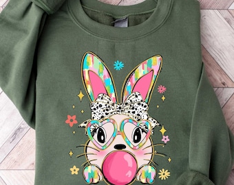Easter Bunny Sweatshirt, Easter Bunny Ears Shirt, Easter Shirt, Easter Shirts for Women, Ladies Easter Bunny, Bunny Shirt