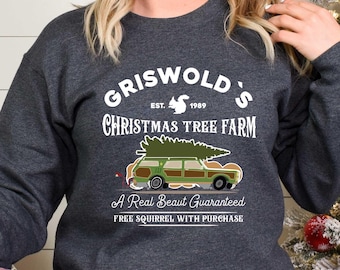 Farm Fresh Christmas Trees Sweatshirt, Griswold's Tree Farm Shirt, Griswolds Christmas Sweatshirt, Christmas Sweatshirt, Holiday Gift Shirt