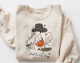 Western Ghost Sweatshirt, Cute Spooky Shirt, Halloween Gift, Halloween Shirt ,Cowboy Ghost Shirt, Western Halloween Shirt, Country Ghost Tee