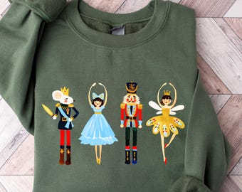 Nutcracker Sweatshirt, Christmas Nutcracker Shirt, Nutcracker Ballet Shirt, Christmas Tshirt, Christmas Party ,Retro Christmas Women Gift