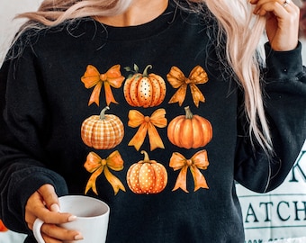 Fall Coquette Shirt, Coquette Halloween, Pumpkin Shirt, Retro Halloween Tee, Fall Shirt, Pink Bow Shirt, Halloween T Shirt, Gift For Her