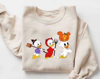 90s Halloween Sweatshirt, Retro Halloween Ducks Shirt, Halloween Cartoon Sweatshirt, Spooky Season Shirt, Duck Sweater, Halloween Shirt