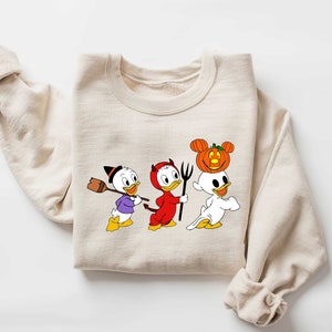 90s Halloween Sweatshirt, Retro Halloween Ducks Shirt, Halloween Cartoon Sweatshirt, Spooky Season Shirt, Duck Sweater, Halloween Shirt