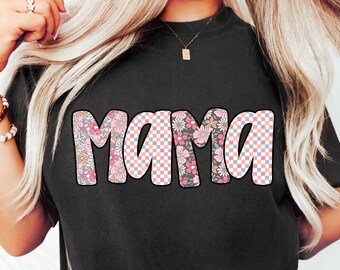 Floral Mama Shirt, Cute Mom Shirt, Wildflowers Mama Shirt, New Mom Gift, Flower Mama Tshirt, Spring, Motherhood Shirt, Girl Mama,