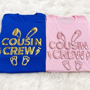 Easter Cousin Crew Puff Shirt, Happy Easter 3D Puff Shirt, Embossed Easter Sweatshirt, Puff Toddler Easter Shirt, Toddler Matching Shirt