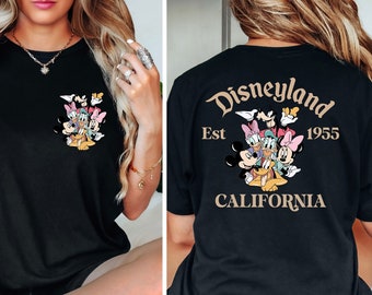 Retro Disneyland California Shirt, Disneyland Est 1955 Shirt, Disney Vacation Shirt, Mickey And Friends Shirt, Retro Walt Disney Shirt
