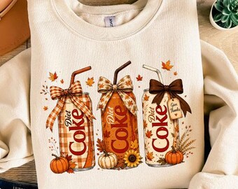 Coquette Bow Spooky Diet Coke Sweatshirt, Diet Coke Horror Halloween Hoodie, Fall Aesthetic Shirt, Cute Halloween tee gift