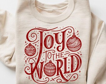 Joy To The World Sweatshirt, Christian Christmas Sweatshirt, Cute Jesus Shirt, Retro Christmas Nativity Scene Shirt, Christmas Gifts