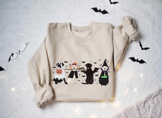 Halloween Ghost Dog Sweatshirt, Cute Ghost Dog T Shirt, Dog Mom Halloween Shirt, Halloween Cute T-Shirt, Halloween Dog Shirt,Halloween Gift