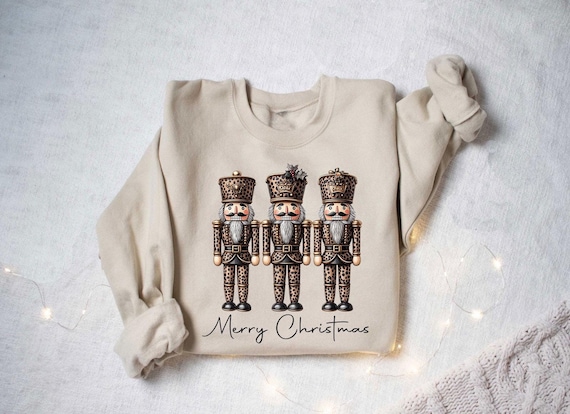 Leopard Nutcracker Shirt, Christmas Nutcracker Sweatshirt, Holiday Nutcracker Crewneck, Leopard Nutcracker Gift, Christmas Style Hoodie