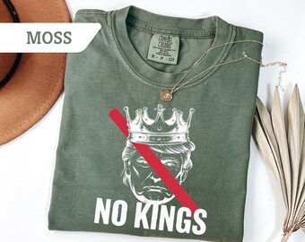 Comfort Colors® No Kings In America Shirt, Anti Republican Tee, Pro Activist Shirt, Anti Trump T-Shirt, Democrat Pro Liberal Tee, Anti Kings