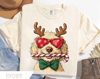 Comfort Colors®Christmas Dog Sweatshirt, Dog Owner Christmas Gift, Dog Christmas Sthirt, Christmas Shirt, Holiday Tee,Xmas Family Dog Gift