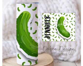 Vaso térmico personalizado de 590 ml con diseño de pepinillos encurtidos - Otros tamaños y estilos disponibles - Vaso térmico favorito para los fanáticos de los pepinillos encurtidos