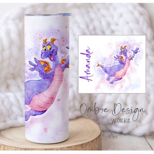 Personalized Figment 20oz Tumbler - Additional Sizes & Styles Available - Disney Character Journey to Imagination Epcot Purple Dinosaur