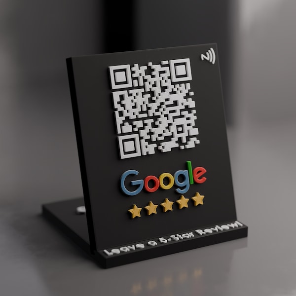 Support QR Google Review avec nouveau design intégré NFC TAG !!!