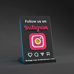 Support NFC Instagram - Boostez vos abonnés avec un panneau « Taper pour suivre »