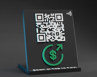 Support QR pour paiements avec TAG NFC - Scannez ou appuyez pour être payé
