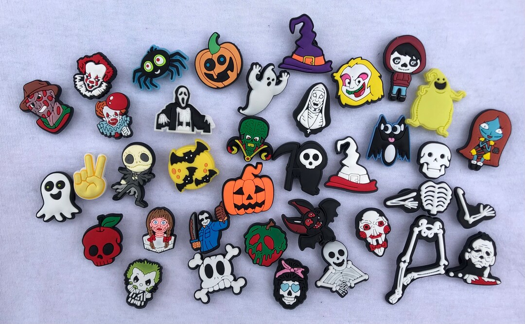 Festive Halloween Croc Charm Jibbitz Spooky Scary Ghost Face Etsy