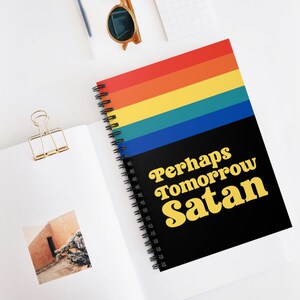 Perhaps Tomorrow Satan Notebook: Funny Retro Devil Journal for Sarcasm Lovers