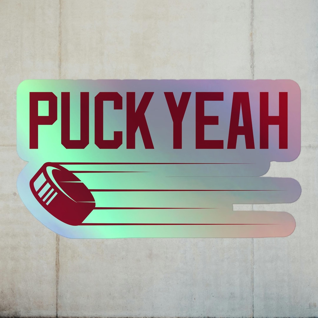 Puck Yeah Holographic Sticker Funny Sweary Florida Panthers Red Hockey ...