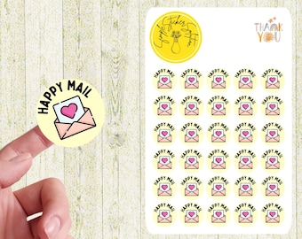 Happy Mail, Diary Stickers, Planner Sticker Sheet, Planner, Calendar Sticker