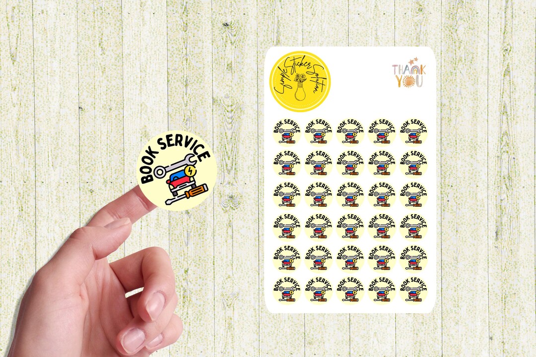 Service Car Stickers, Vehicle, Diary Stickers, Planner Sticker Sheet ...