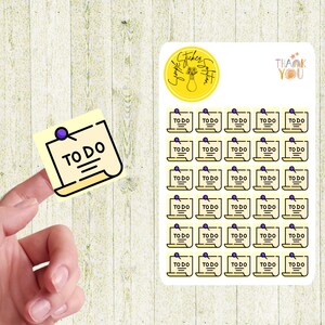 Lavoro - Da fare, Lista di controllo, Adesivi per diario, Foglio di adesivi per pianificatore, Pianificatore, Adesivo per calendario