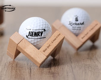 Présentoir de balles de golf personnalisé - Porte-balles de golf unique, accessoires de golf, cadeau personnalisé, cadeau pour papa, cadeau pour amateur de golf