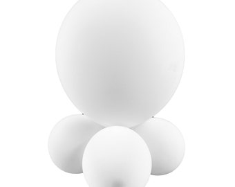 White Mini Balloon Centerpiece Kit | Do it Yourself  White Balloon Decorations | Balloons on a Budget | Baptism, Wedding, Birthday Decor Kit