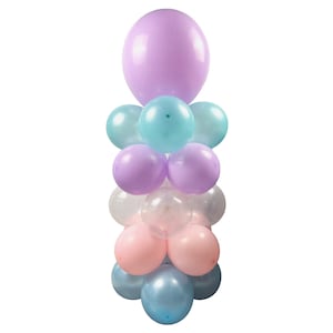 Meerjungfrau Geburtstag Stehballon Skulptur Säulenturm Bausatz | Do it Yourself Meerjungfrau Thema Ballon Tischdekoration | Ballons on a Budget