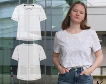 Sewing pattern and instructions T-Shirt Ivy | For men and women
