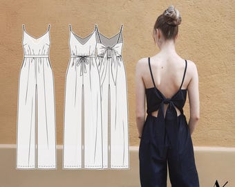 Aloe Jumpsuit Sewing Pattern and Instructions | Men's and Women's | PDF | Sew Your Own Jumpsuit | DIY